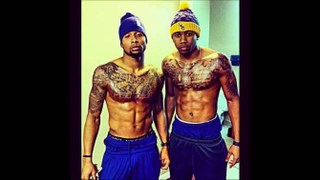 Odell Beckham Jr. and his friend. Both shirtless.